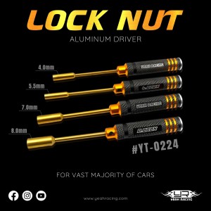 Yeah Racing Aluminum RC Lock Nut Driver Set Black/ Gold